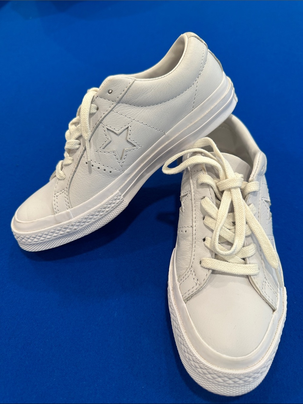 Converse White Low-Top Star Leather Sneakers
